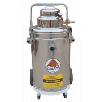 "15 GAL PNEUMATIC HEPA VAC, SS TANK"