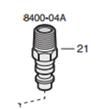 1/4 inch Plug, Hansen (Steel)