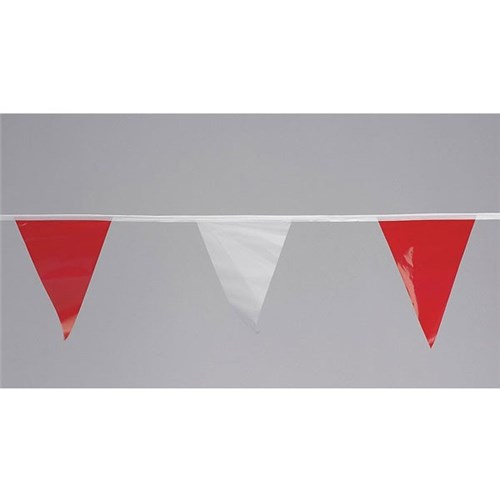 Pennant Vinyl 100' Red / White