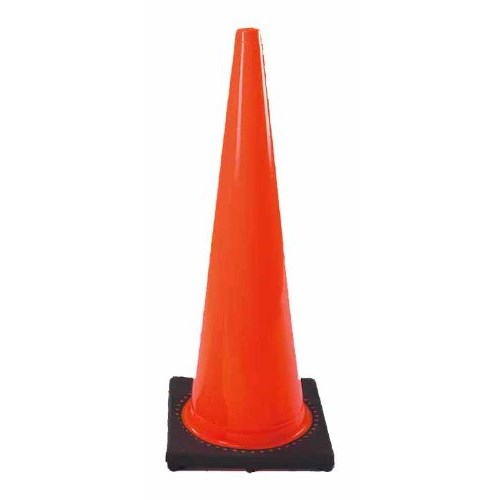 Cone 18in Solid Orange w/black base