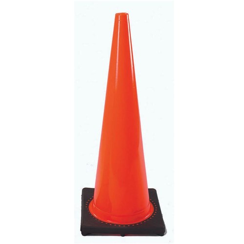 Cone 28in solid Orange w/black base