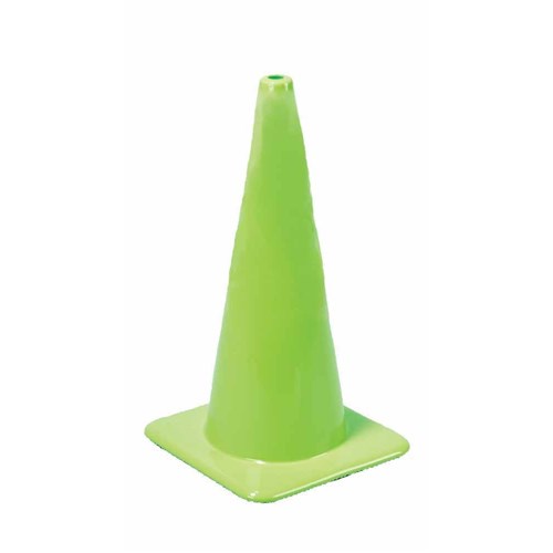 18in Green(Fluorescent) PVC Traffic Cone