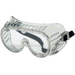 Economy Goggle, Perforated Frame, Clear