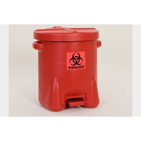 Safety Biohazard Waste Can 14 Gal Red