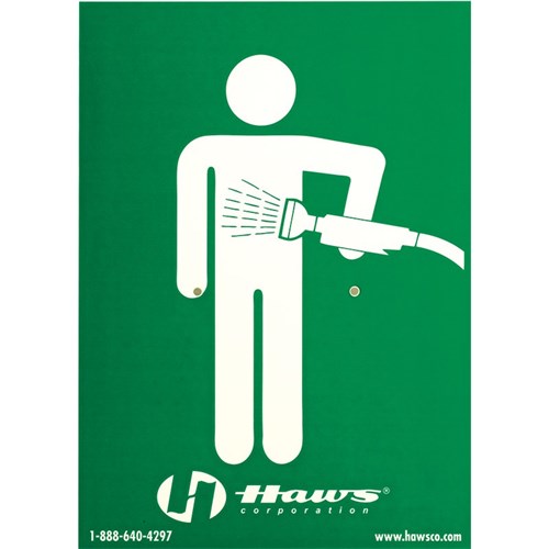 Universal emergency body spray sign