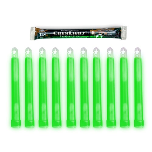 ChemLight 6 In Green, 12 Hour, 10/case