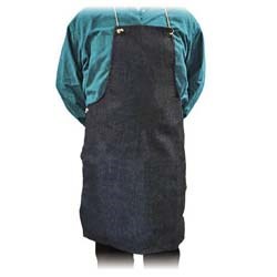 Apron, Cotton Blue Denim, Bib Style,