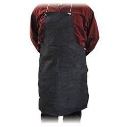 Apron, Cotton Blue Denim, Bib Style,