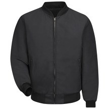 Red Kap Mens Solid Team Jacket Black SM