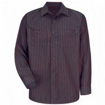 Red Kap Mens Industrial Stripe Work Shir