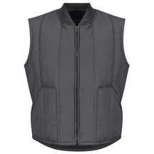 Red Kap Men's Quilted Vest, Charcoal, X-