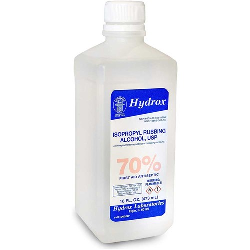 Alcohol Isopropyl 70%, 16oz Bottle 12/cs