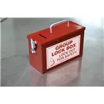 Portable Group Slot Lock Box, Red