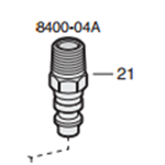 1/4 inch Plug, Hansen (Steel)