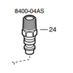 1/4 inch Plug, Foster (Stainless Steel)