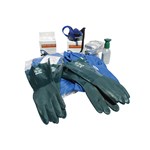 Goggles faceshield gloves & apron in bag