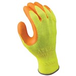 Rubber Coated Glove, Hi-Viz, Orange, SM