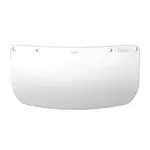 Clear, heat-formed, polycarbonate visor,