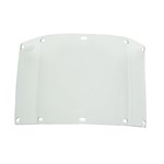 Clear, heat-formed polycarbonate visor