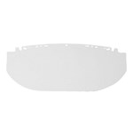 Clear, flat, polycarbonate visor,