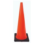 Cone 28in solid Orange w/black base