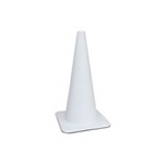 18in White PVC Traffic Cone