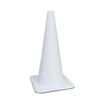 28in White PVC Traffic Cone