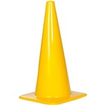 CONE, PVC, YELLOW, 28IN