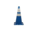 Cone PVC 28in Blue w/ 6in up 4in low