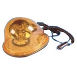 AMBER TEAR DROP ROTATING LAMP 12V