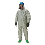 Tychem F Coverall, Gray, Taped Seam, SM