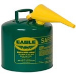 Safety can, 5 gal, Type I, Metal - Green