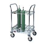 EMS Oxygen Cart Holds 12 D or E Cylinder