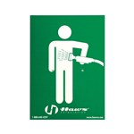 Universal emergency body spray sign