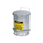 Oily Wast Can, 6 Gal Foot Operated Cover