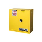 Flam Liq Cabinet, Yellow 30 Gal, 1 Door