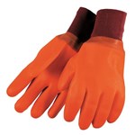 GLOVE, ORANGE PVC, DOUBLE