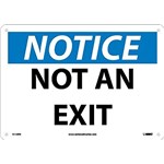 Sign, NOTICE, NOT AN EXIT, 10X14, RI