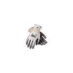 G-Tek, Gloves, WHT Knit W/GRY PU Palm