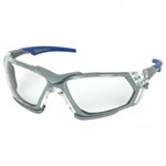 Rimless Safety Glasses w/Gray Frame