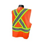 X-Back Vest, Orange Mesh, Class 2, 2XL