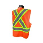 X-Back Vest, Orange Mesh, Class 2, 2XL