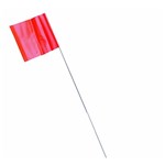 Wire marking flag, 4"x5" w/21" stake,